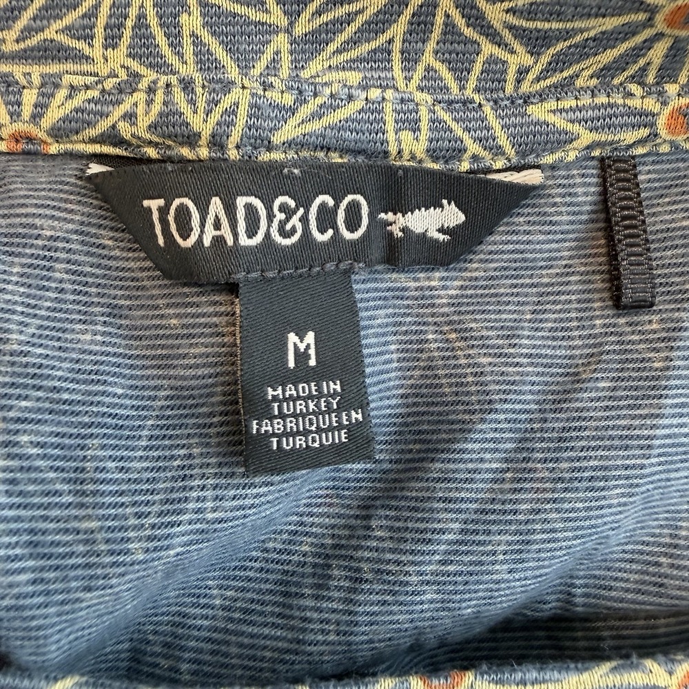 Toad & Co Dress‎ Windmere II Womens M Blue/Yellow Floral Organic Eco Stretch - Picture 4 of 10